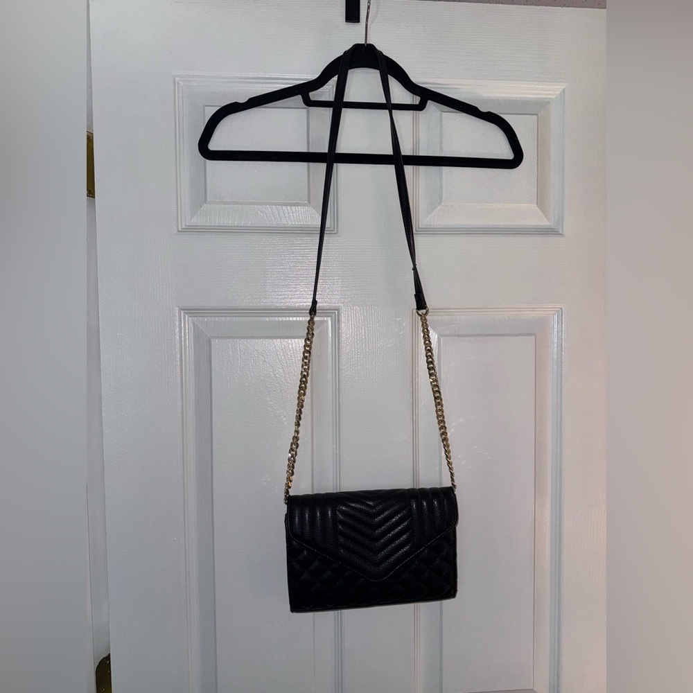 Black Quilted crossbody  Bag